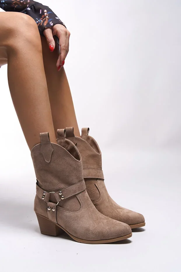 Creitulah Women's Western Boot 0012721 Vizon Suede
