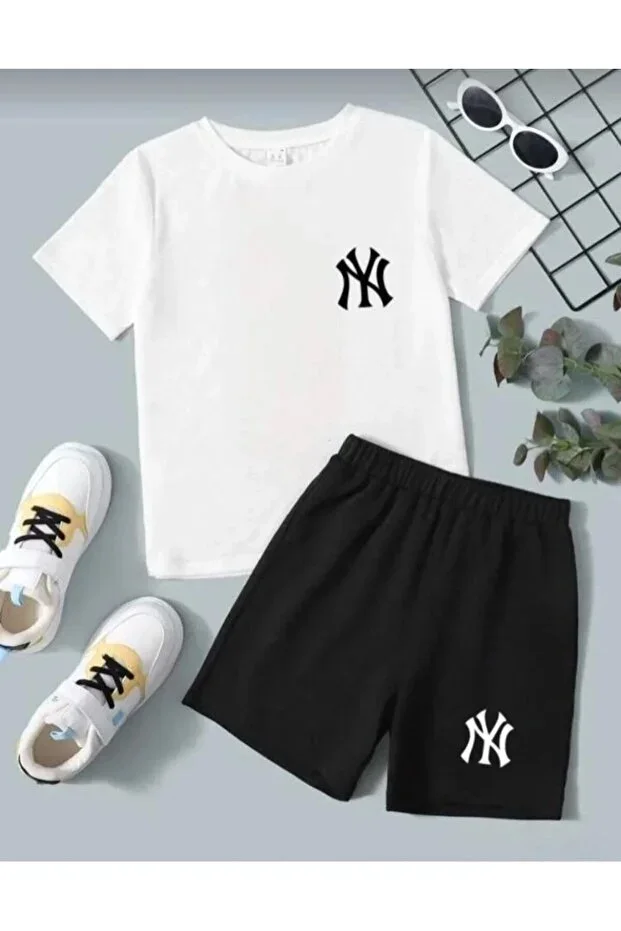 Summer Printed Shorts-T-shirt Kids Sets//Take One Size Larger//