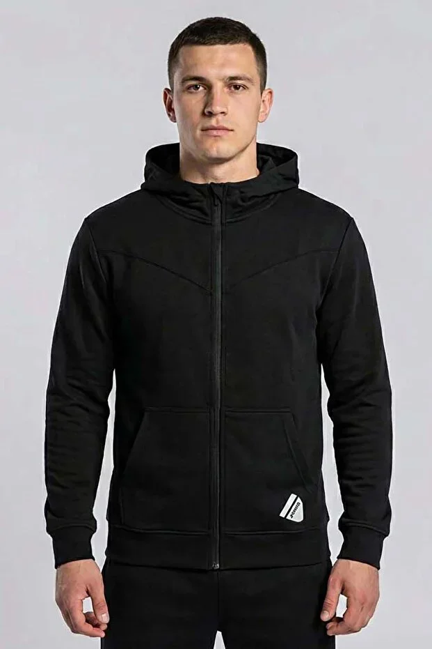Men's Casual Sweatshirt Indoor Gym Zip-Up Hoodie 4141309