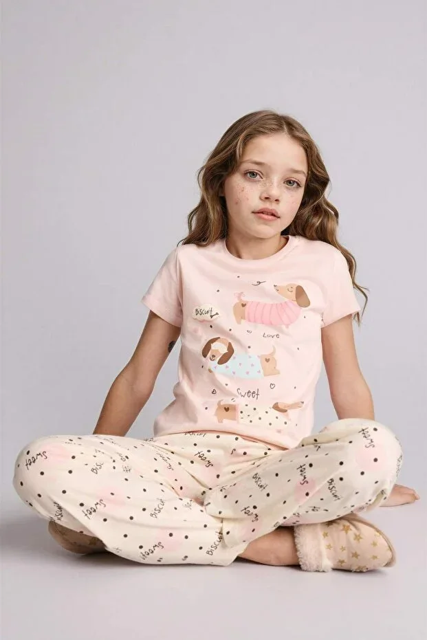 Regular Fit 2-Pack Light Pink Pyjama Set Girls H0150A826SP