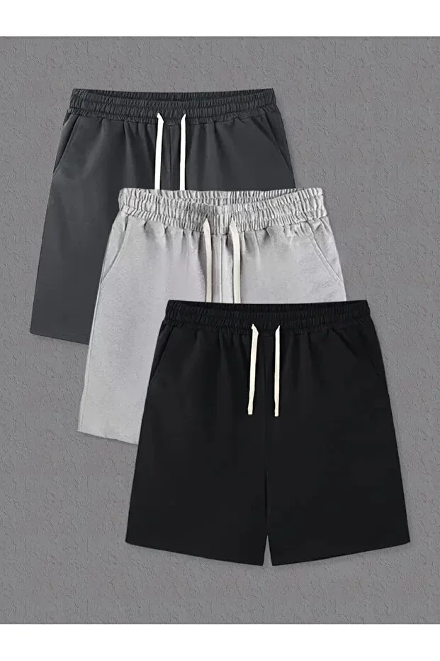 3-Piece Men's Pocket Jersey Shorts