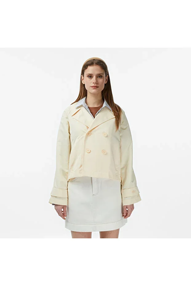 Women's Relaxed Fit Beige Trench Coat