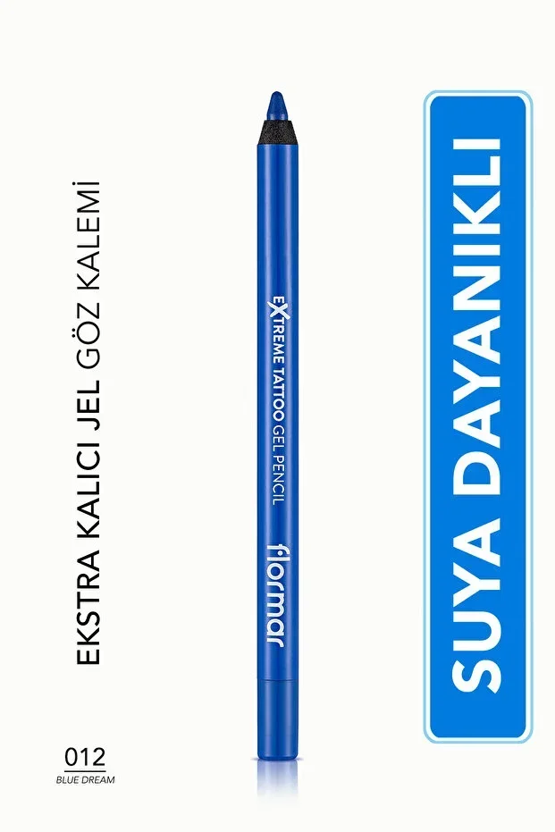 Matte Permanent Eyeliner (BLUE) - Extreme Tattoo Gel Pencil - 012 Blue Dream - 8682536041195