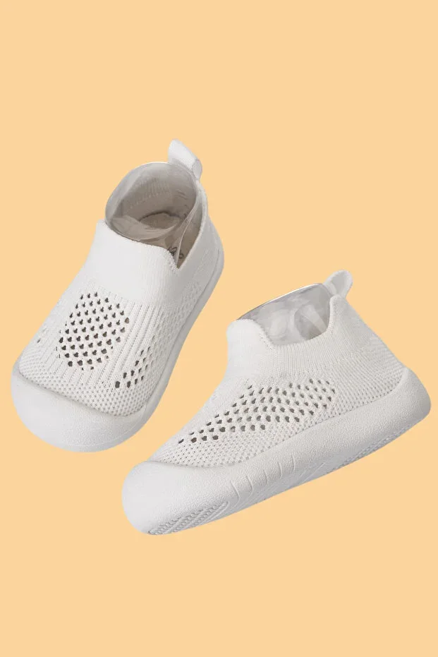 Luuq Foot Toe Protector Orthopedic Soft Sole Children Baby White First Step Sports Shoes