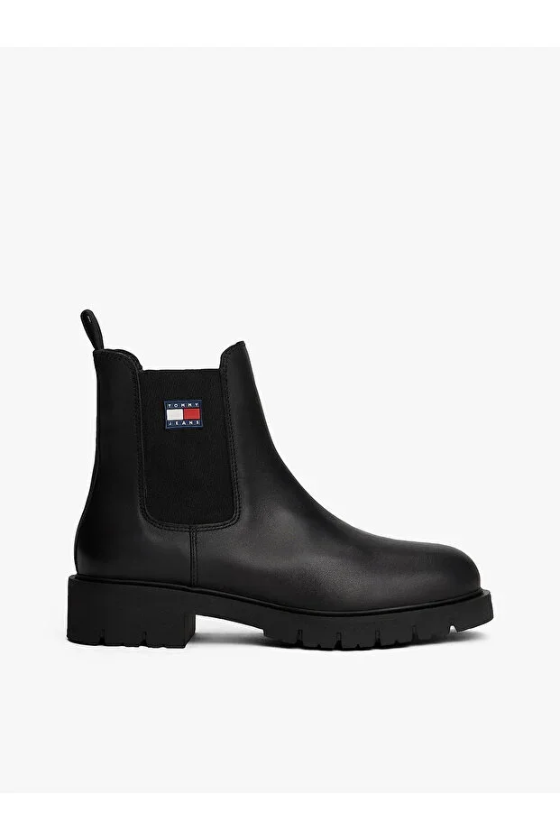 TJW Chelsea Leather Women's Black Boots EN0EN02825BDS