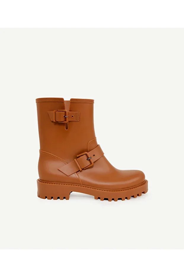 Short Rain Boot with Buckle Detail