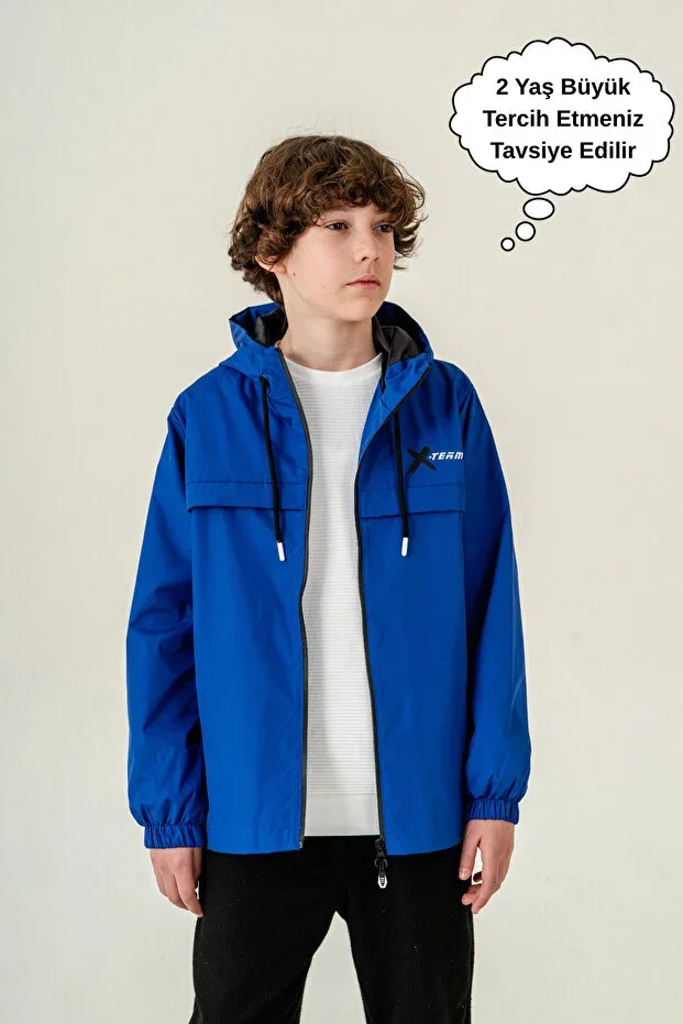 Men's Hooded Pocket Lined Seasonal Raincoat