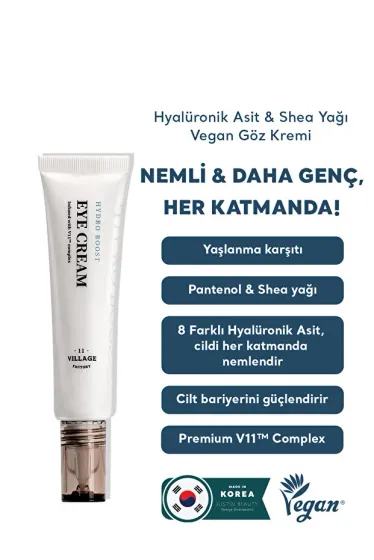 Hydro Boost Eye Cream - Nemlendirici Yaşlanma Karşıtı Vegan Hyalüronik Asit Göz Kremi 30ml