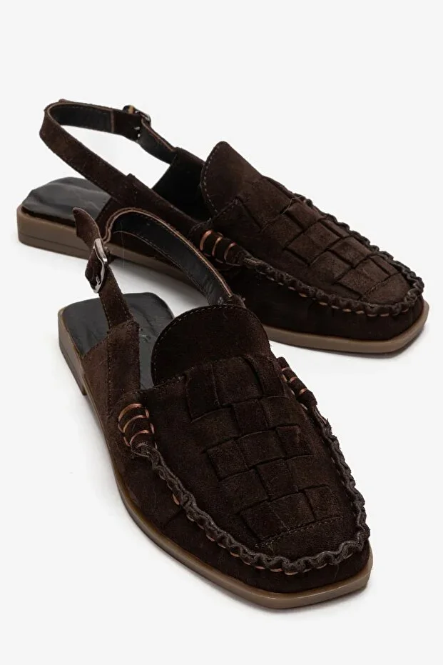 Clifford Women's Genuine Leather Sandal Coffee Suede
