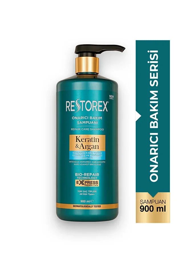 Keratin & Argan Repairing Shampoo 900 ml – Anti-Breakage Strengthening