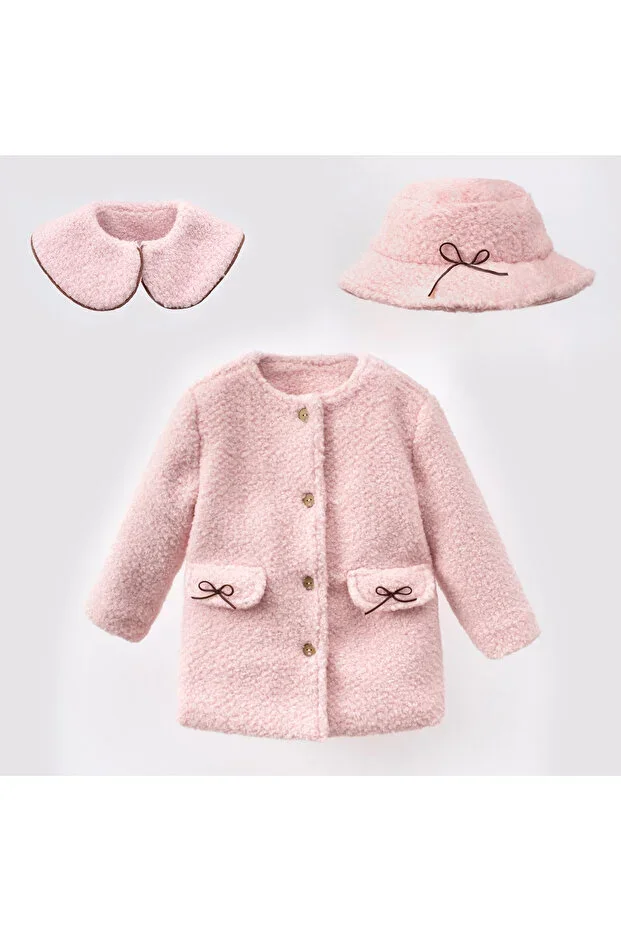 Cute Girls' Coat with Hood