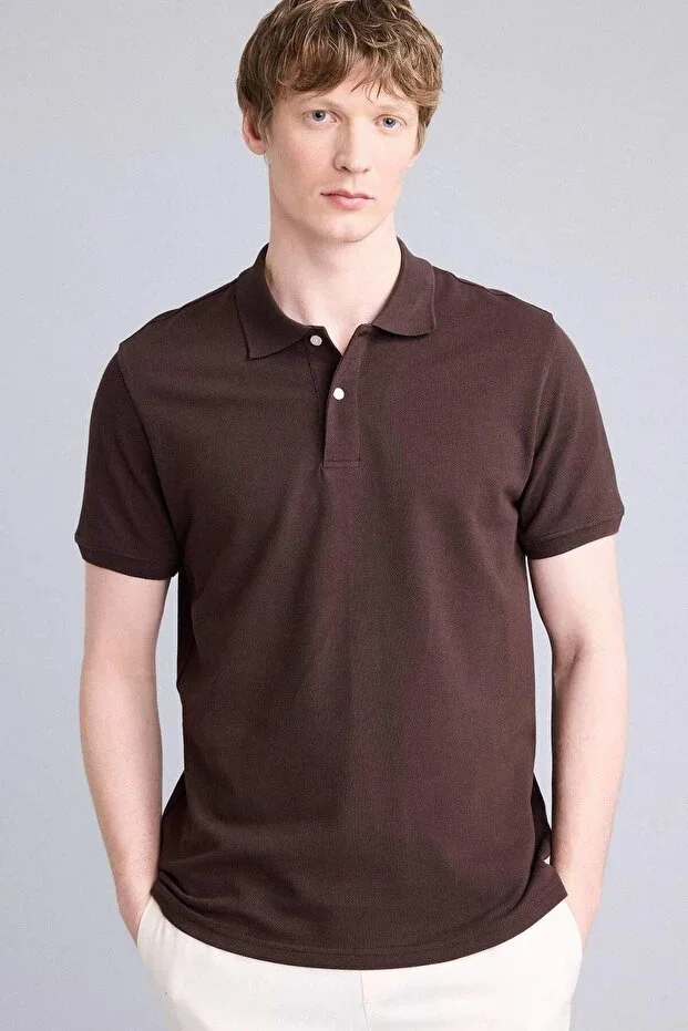 %100 Cotton Regular Fit Polo T-Shirt E9504AX26SP