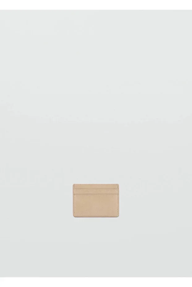 Compact cardholder with leather effect