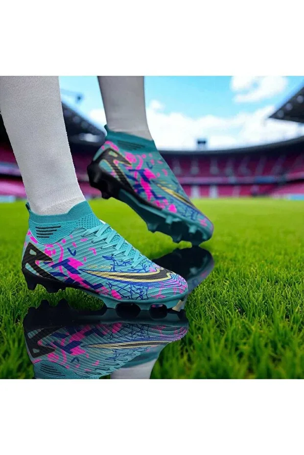KIDS ADULT UNISEX CLEATS INDOOR SOCCER FUTSAL SPORTS SHOES