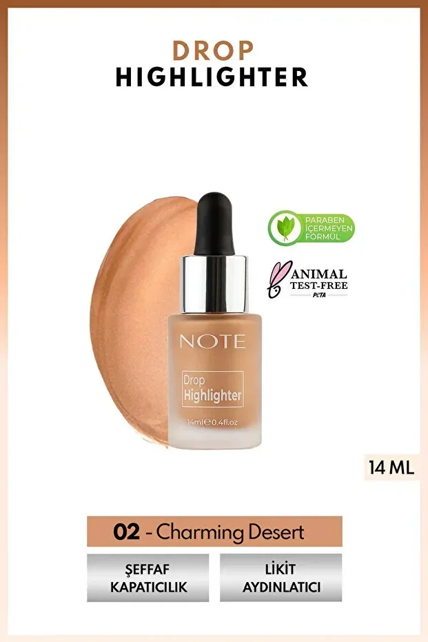 Drop Highlighter Shimmering Liquid Highlighter - 02 Charming Desert