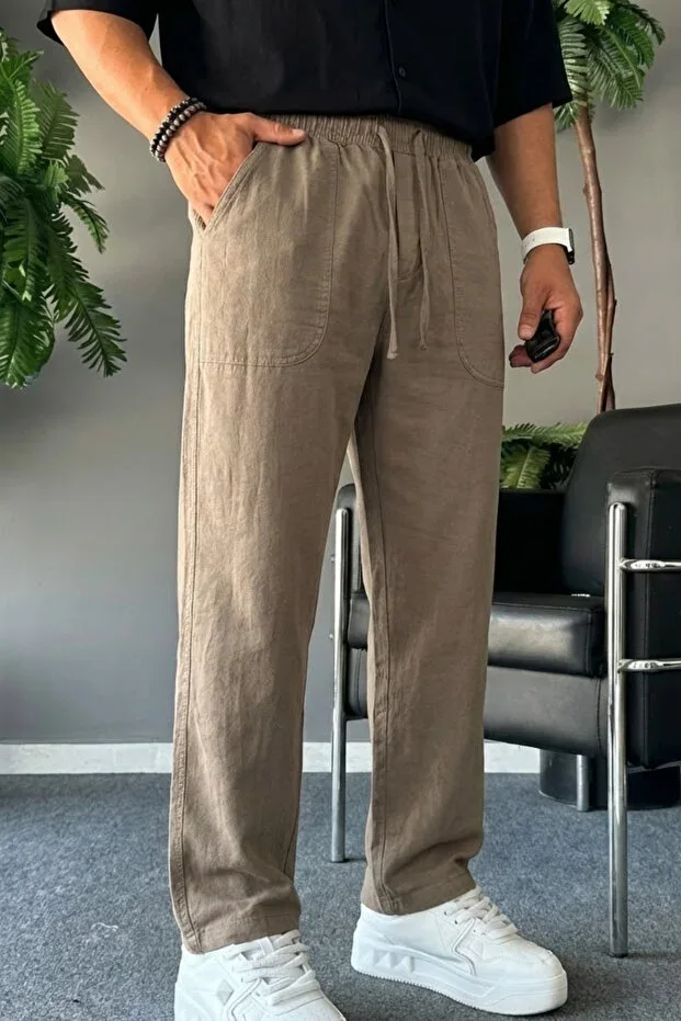 Men's Comfortable Summer Vizon Loose Linen Trousers