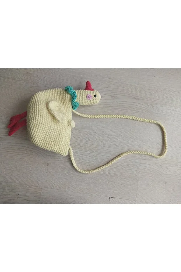 Knitted duckling fanny pack for girls