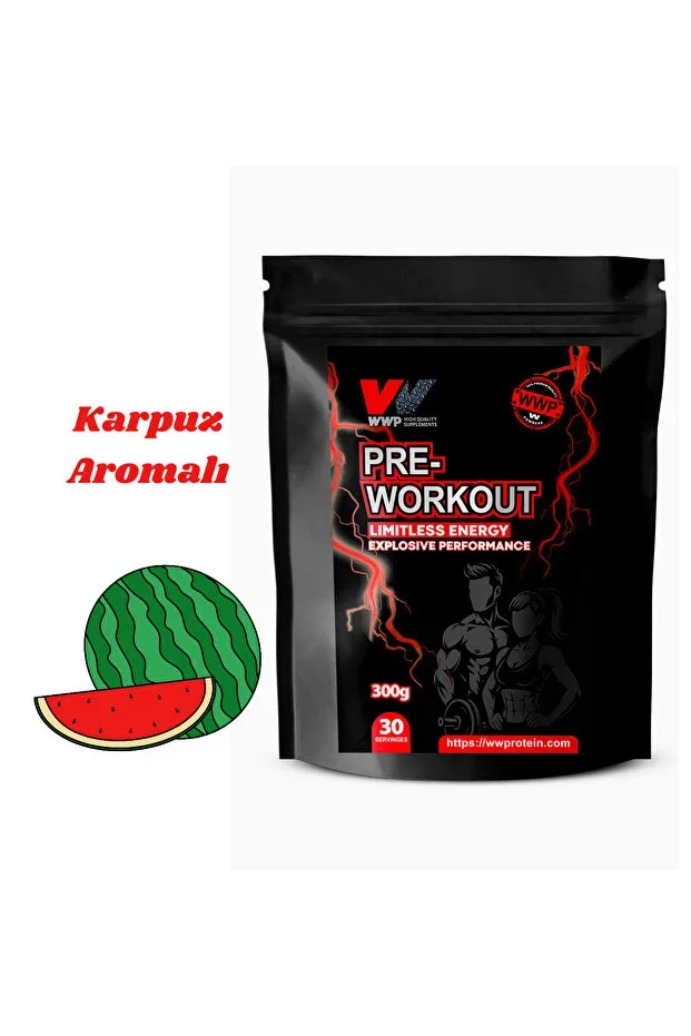 Pre-Workout Limitless Energy, Unlimited Energy & - 300g – Watermelon Flavored.