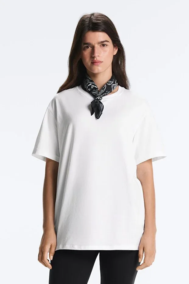 Oysho Oversize Short Sleeve Cotton T-shirt