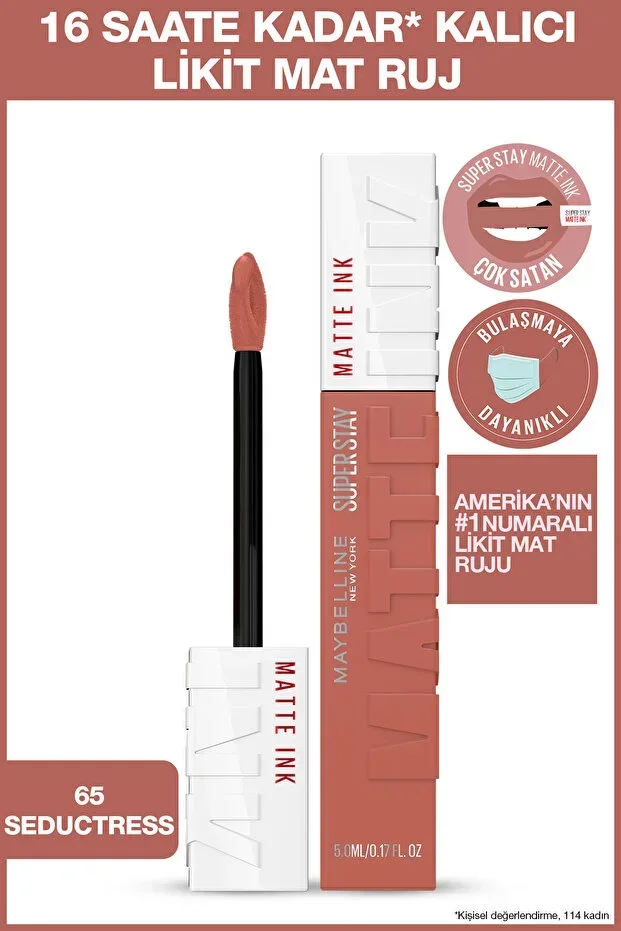 Super Stay Matte Ink Unnude Liquid Matte Lipstick - 65 Seductress - Nude 5 ml