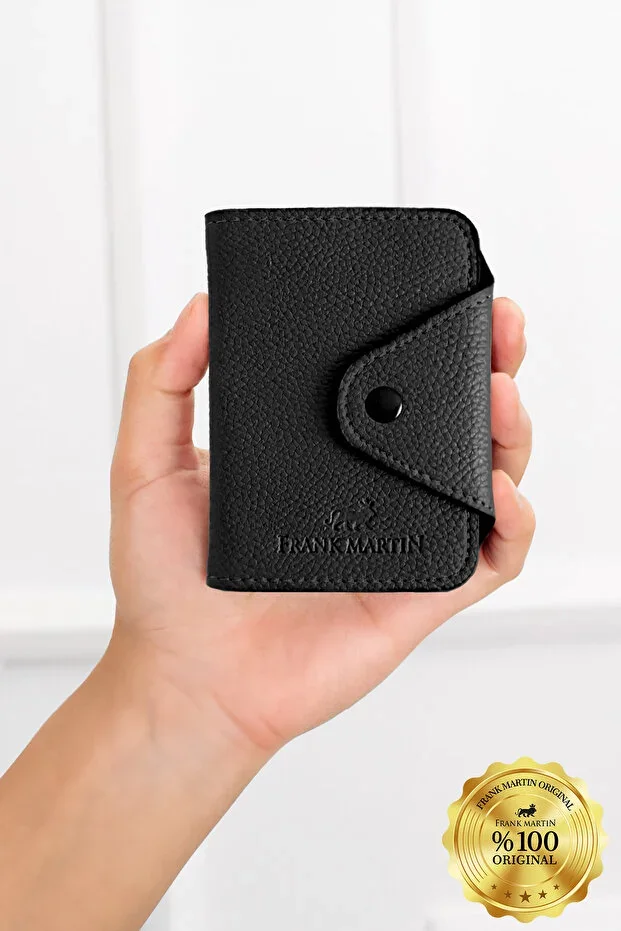 Riva Ince Model 10 Card Holder Compartment Snap Button Multi-Pocket Accordion Credit Card Holder Wallet