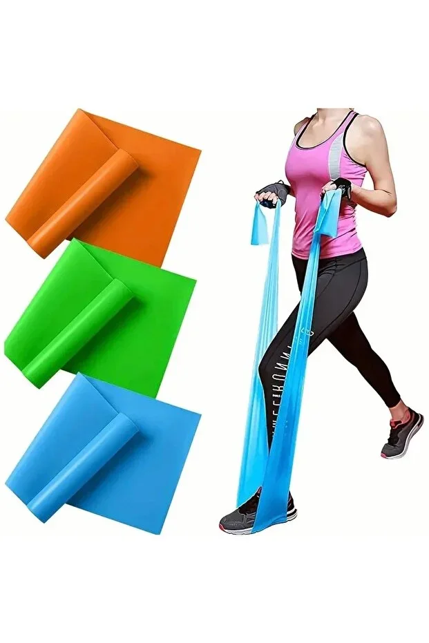 1 Piece Exercise Pilates Exercise Latex Elastic Resistance Band for Gym Home Fitness Exercise