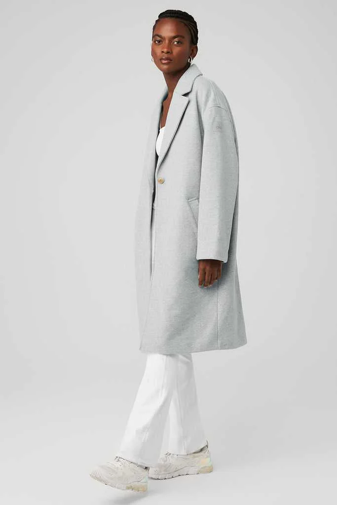 Alo Yoga VIP Blazer Trench Kundalik Palto Kulrang | QPSLD-3412