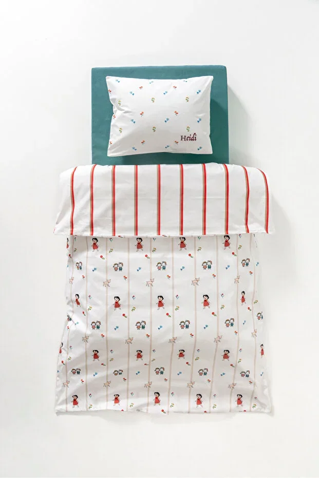 Maya And Luca Baby Children's Duvet Cover Set 100% Cotton Alice, Little Prince Heidi Patterned Duvet Cover 100x150cm