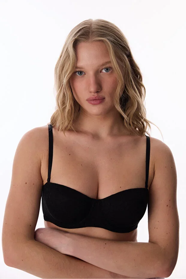 Black Bloom Lace Underwired Bra