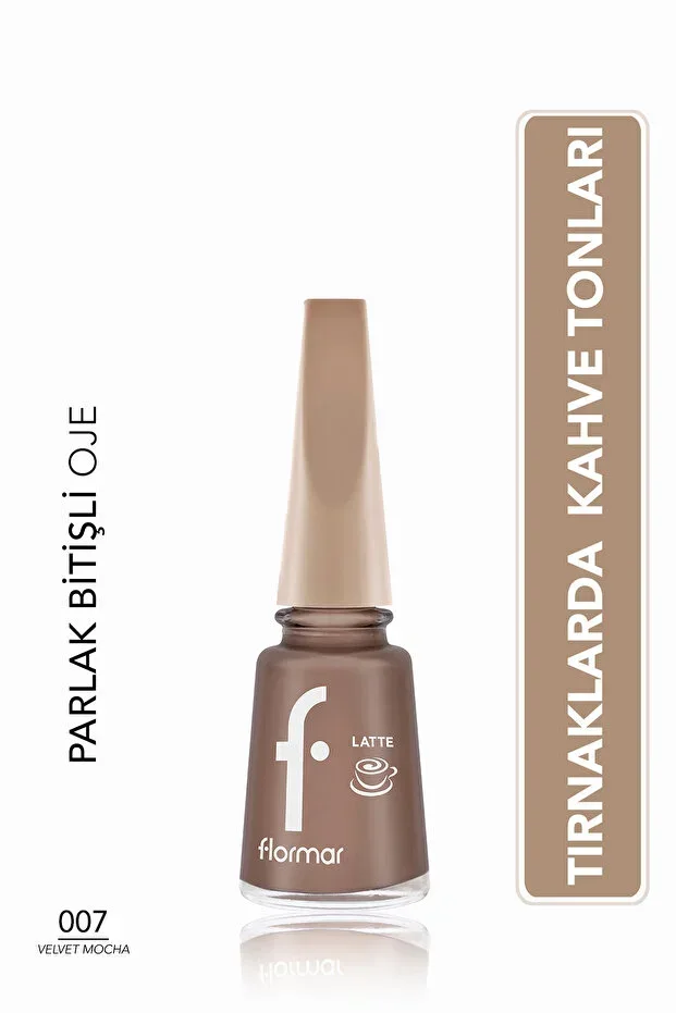 Latte High Pigment & Shiny Finish Coffee Toned Nail Polish