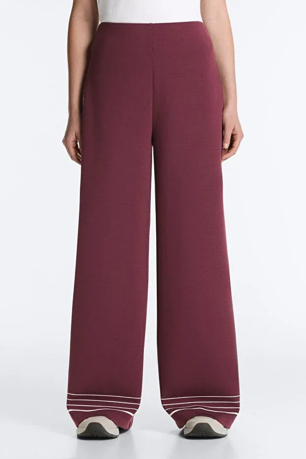 Oysho High Rise Sailor Stripe Straight Leg Trousers in Soft Touch Modal Fabric