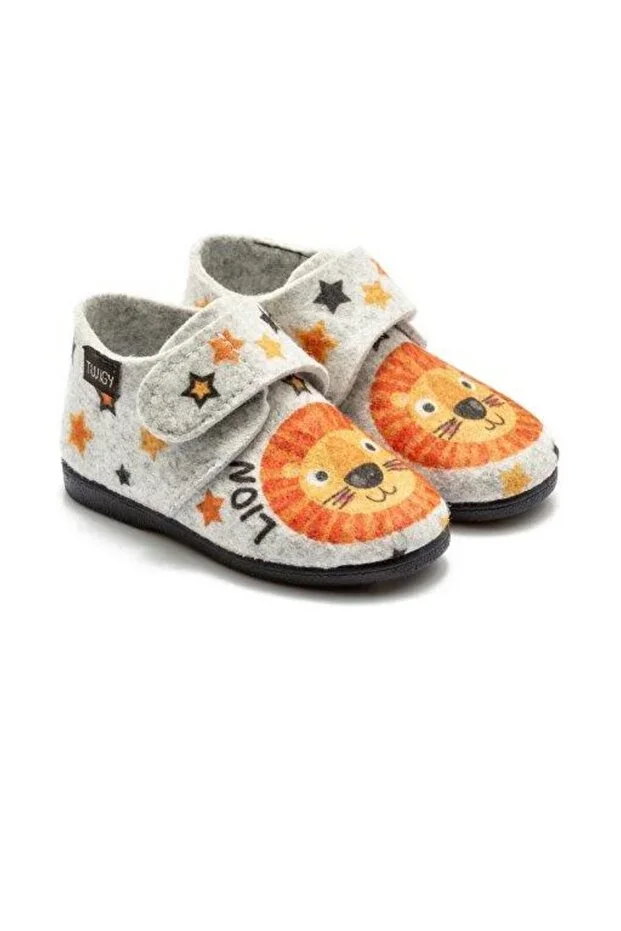 Grey Kids House Slippers