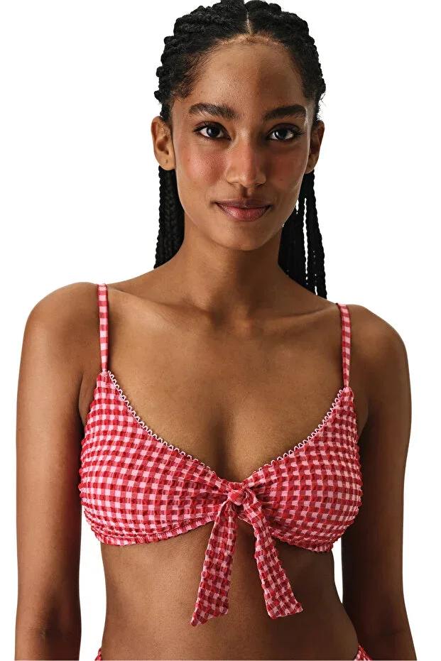 Colorful Paulina Triangle Knot Bikini Top