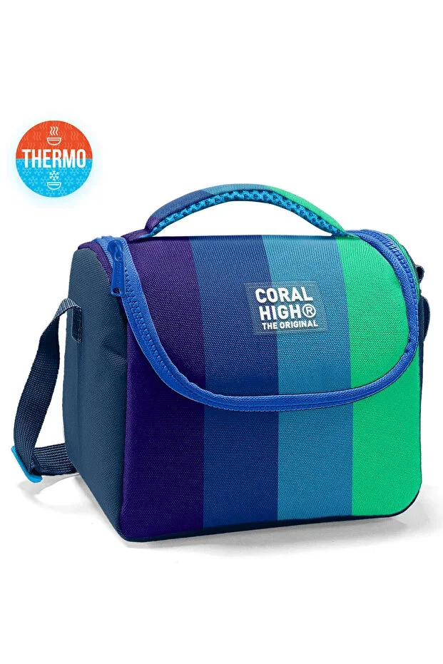 11797 KIDS COLORED STRIPED THERMO LUNCH BAG
