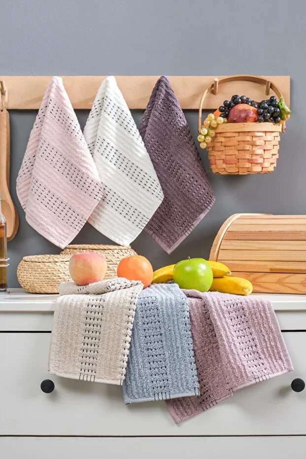 Pamir 6-Piece Kitchen and Hand/Face Towel Set 30x50 cm
