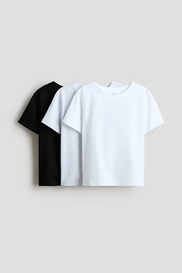 H&M 3-Pack Cotton T-Shirts