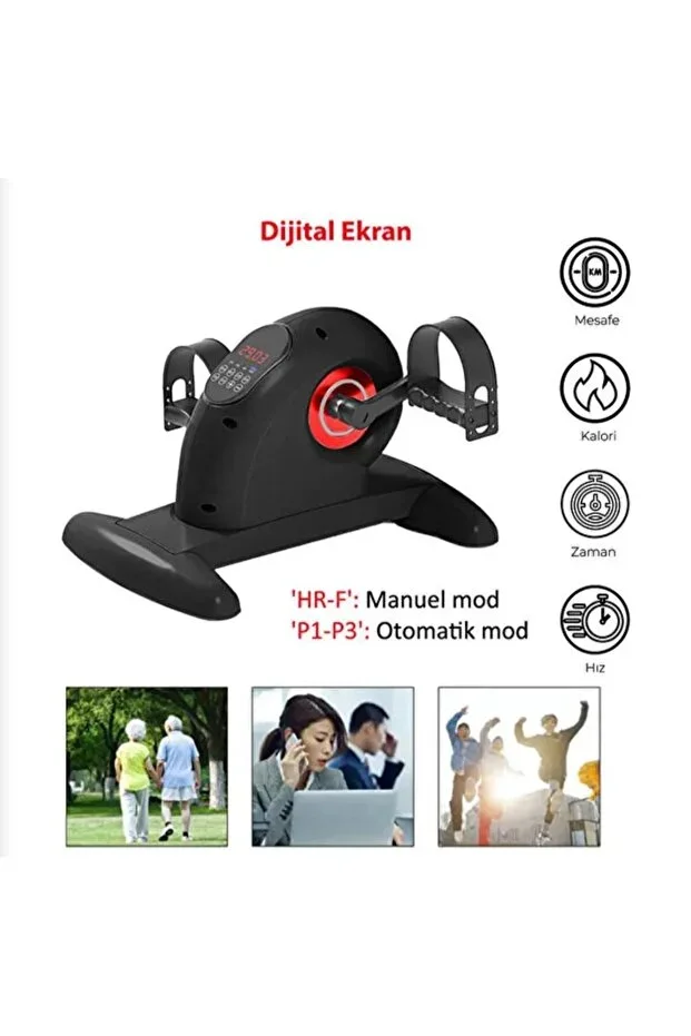 Mini Electric Hand and Foot Exercise Bike Elliptical Fitness Bike with Digital Display