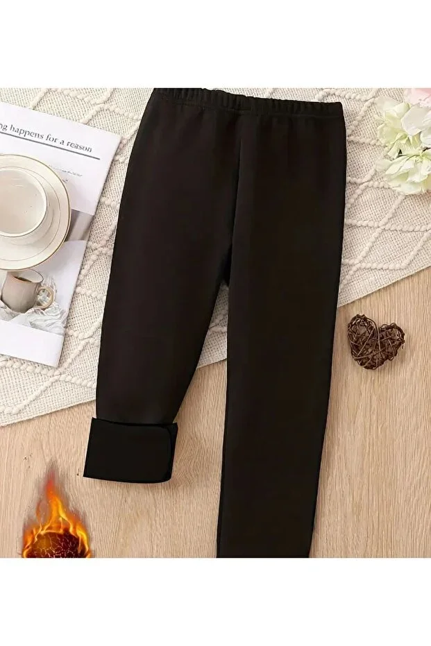 Soft Thick Lined Brushed Thermal Girls Boys Underwear Tights