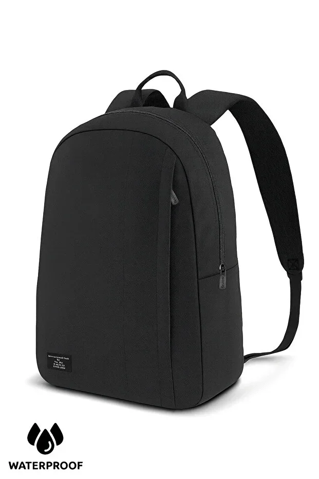 Black Waterproof Casual Backpack