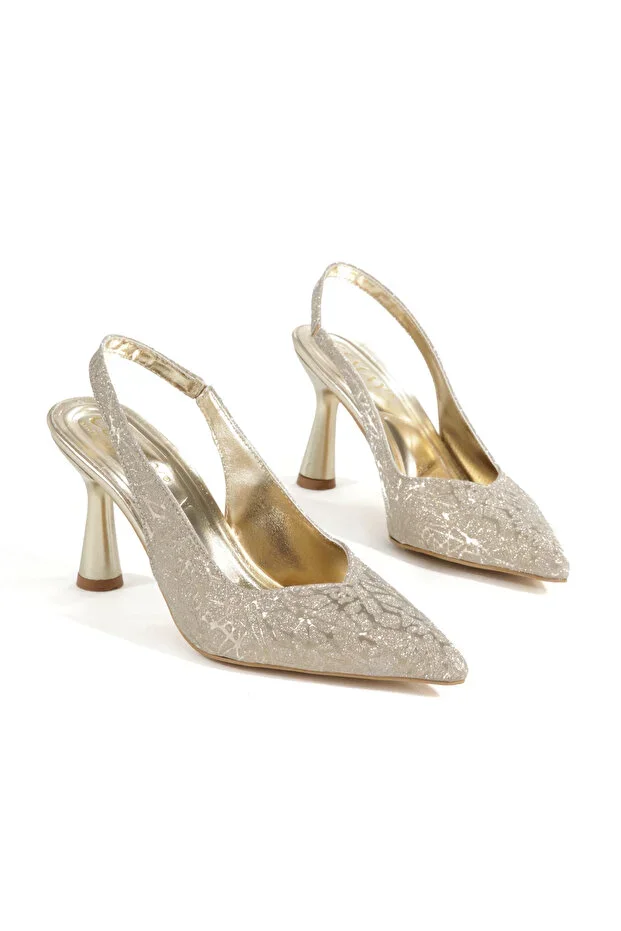 Pointed Toe Backless (9cm) Thin Painted Heel Women's Classic High Heels