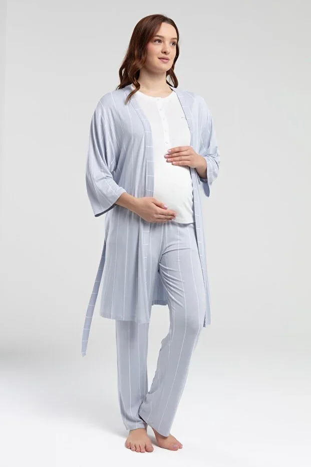 3-Piece Summer Maternity Pajama Set