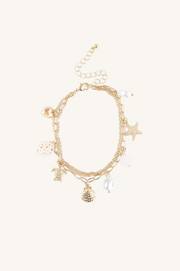 Women's Sea Themed Yellow Anklet H7430AXNS