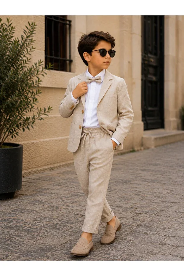 Boys Premium Casual Suit with Bowtie