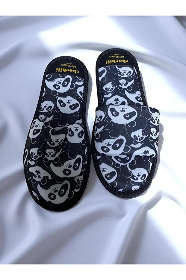 Unisex Panda Patterned House Slippers
