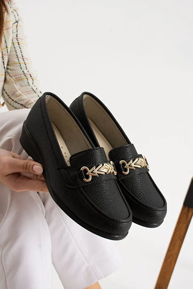 Chain Detail Women's Ballet Flats Mother Shoes Special for Mother's Day