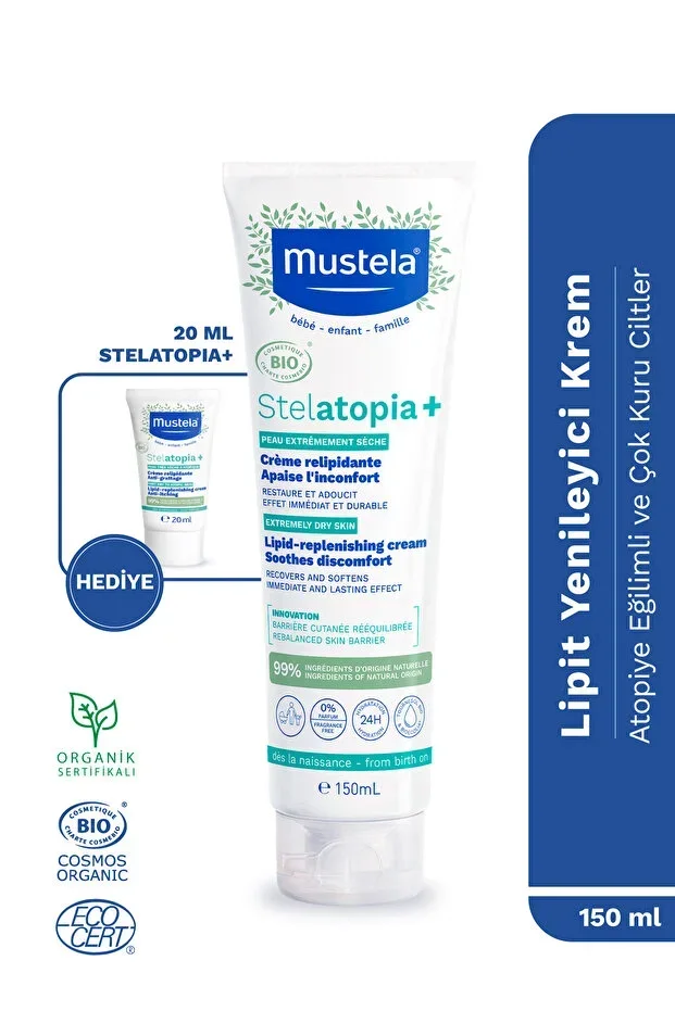 Organic Certified Stelatopia+ Eczema Cream 150ml Travel Size 20ml Gift 170ml
