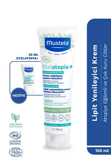 Organic Certified Stelatopia+ Eczema Cream 150ml Travel Size 20ml Gift 170ml