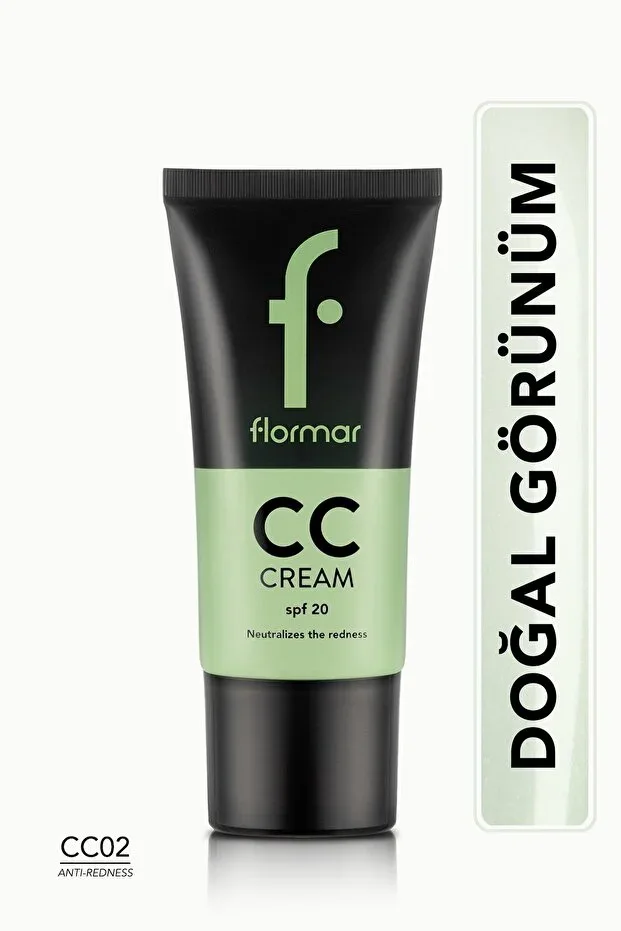 Flormar CC Cream to Help Prevent Redness - CC Cream - CC02 Anti-Redness - 8690604534715
