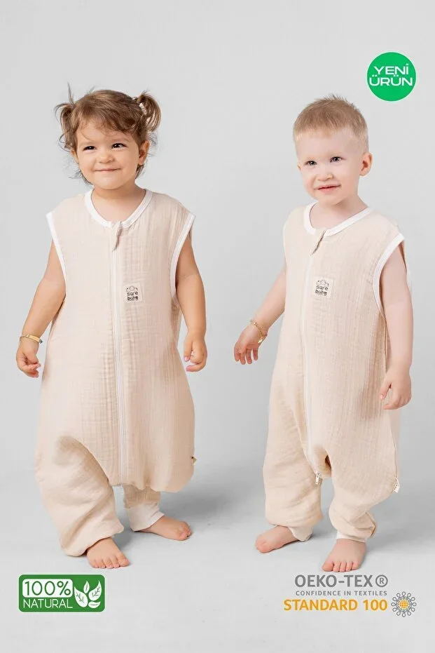 Muslin Sleeping Bag 0.5 Tog Summer Sleeping Bag Oeko-tex Certified %100 Natural Cotton
