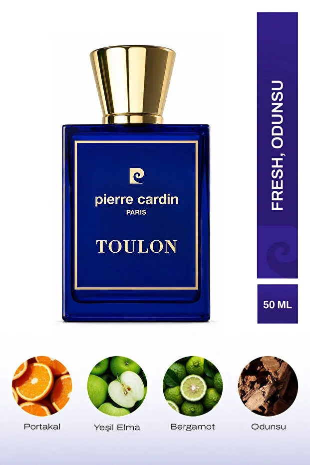 Toulon EDT Men's Perfume 50 ml|Woody, Fresh|Green Apple, Orange, Bergamot, Geranium, Amber
